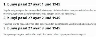 Pasal 27 Ayat 1 Termasuk Hak Atau Kewajiban